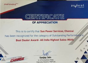 Mahindra Powerol Generator on site